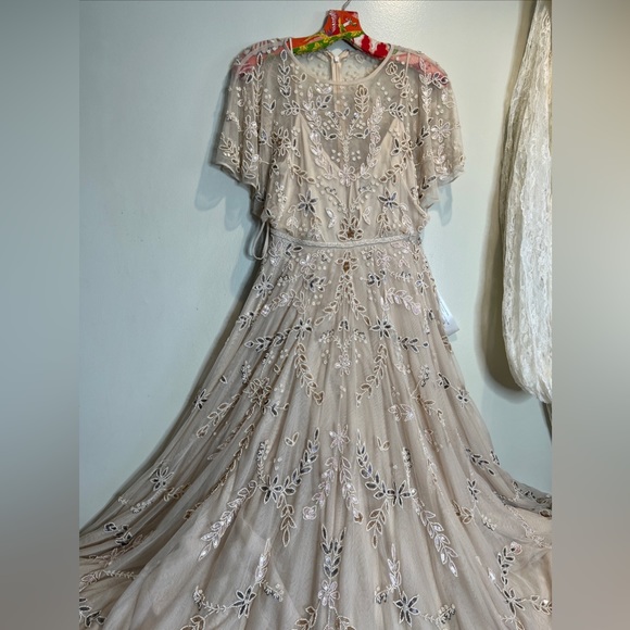 BHLDN Dresses Bhldn X Mac Duggal Evonna Embellished Beaded Maxi